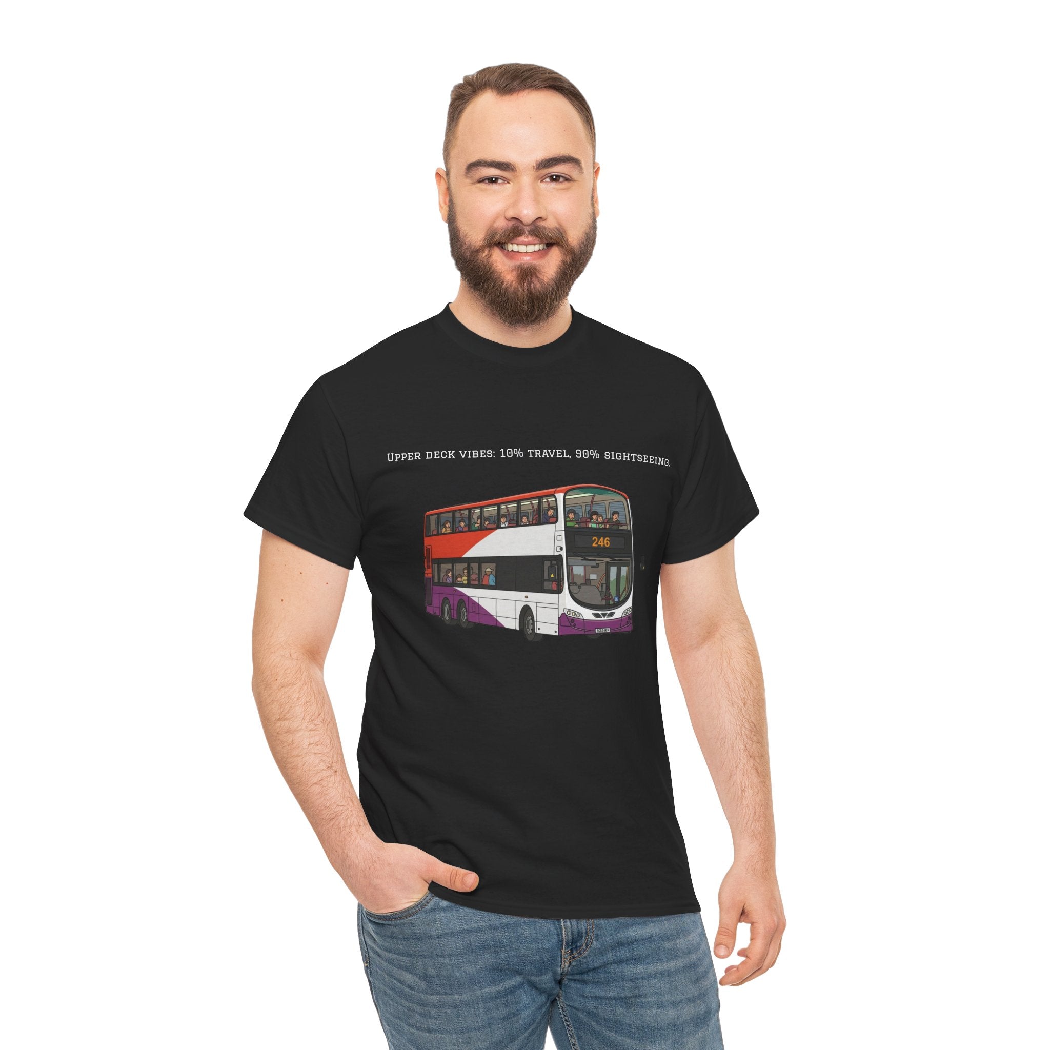 Singapore Double-Decker Bus Graphic Tee