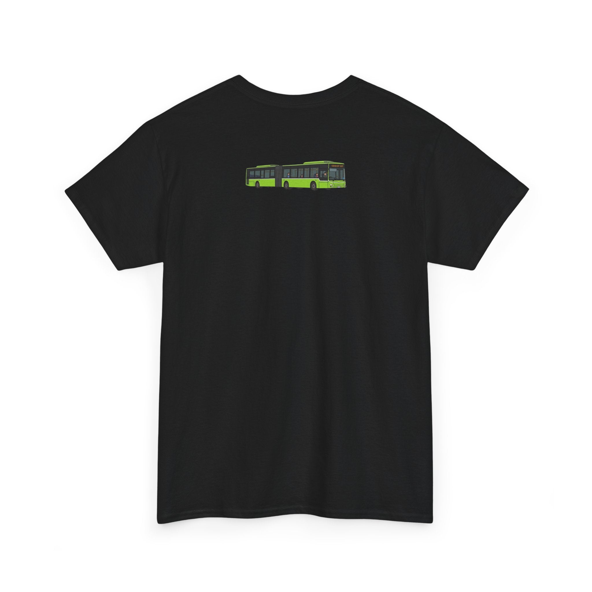 Scenic Singapore Green Bendy Bus Graphic Tee
